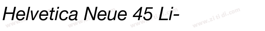 Helvetica Neue 45 Li字体转换